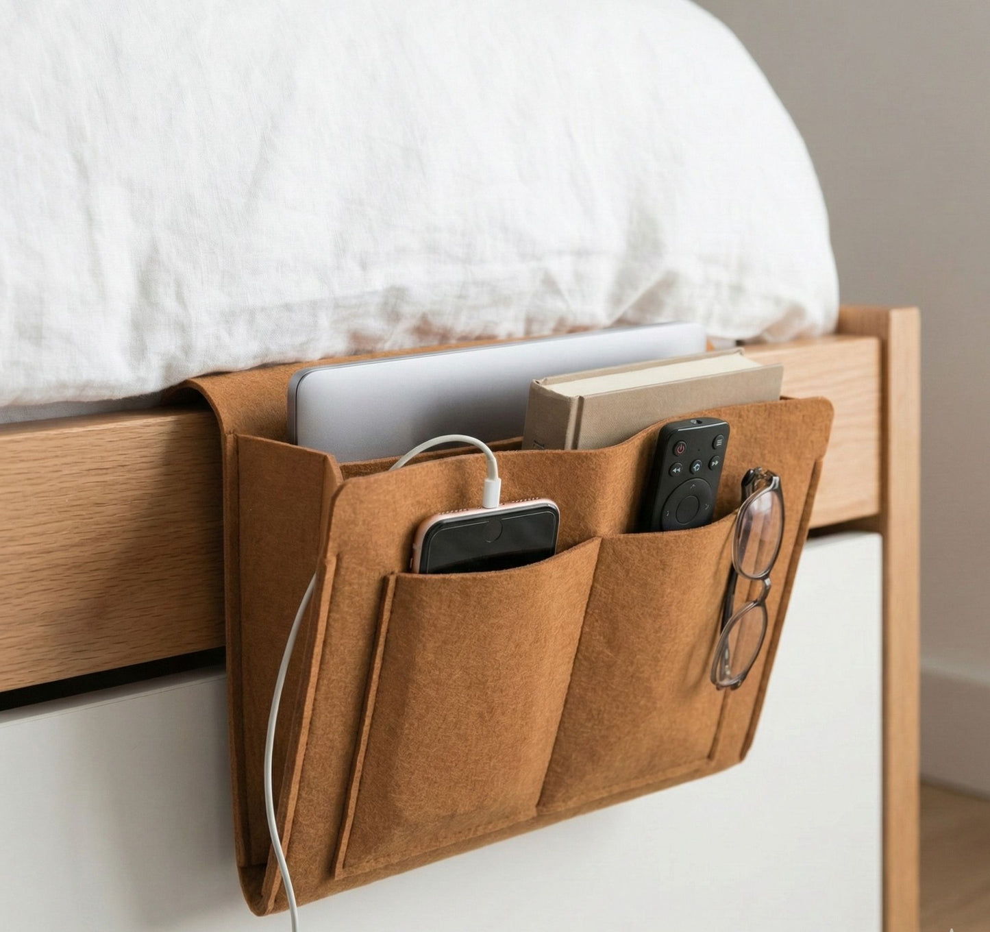 ארגונית לילה חכמה למיטה- הסוף לבלגן ליד המיטה.