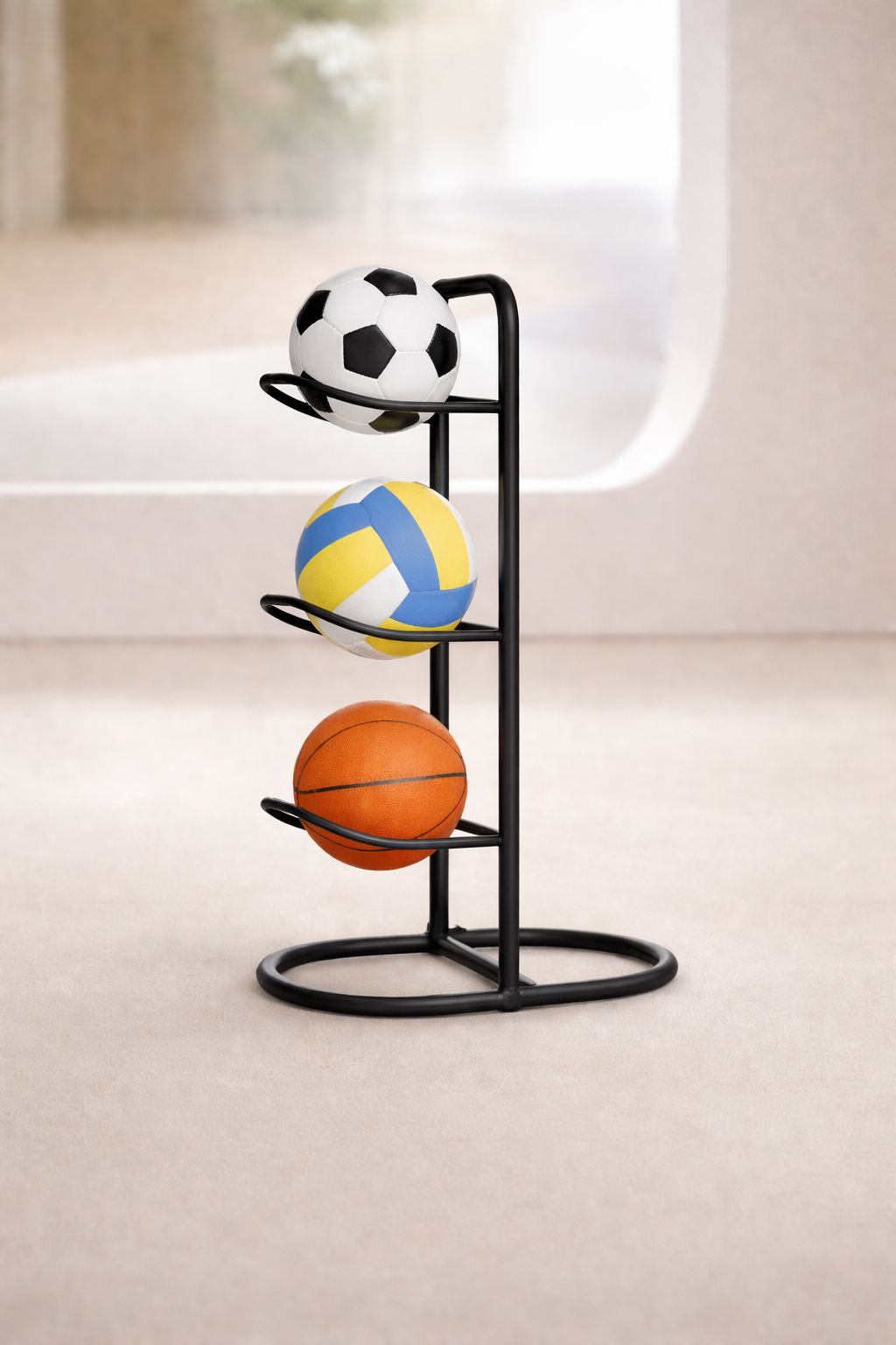 מתקן אחסון כדורי ספורט לחדר