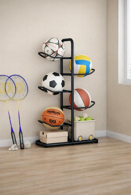 מתקן אחסון כדורי ספורט לחדר
