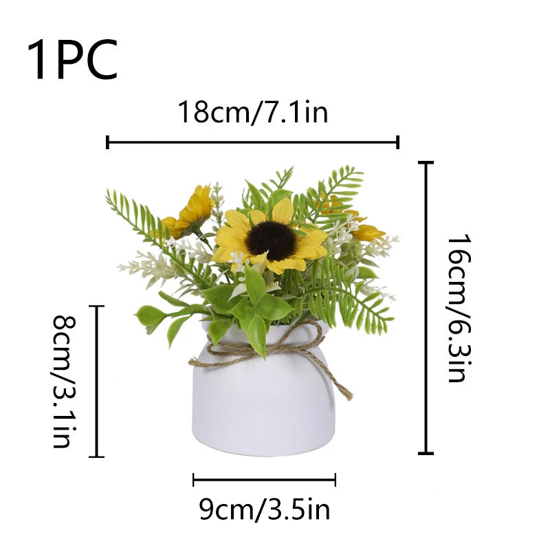 עציץ פרחים מלאכותיים מפלסטיק, מושלם לקישוט בתים, משרדים ומסעדות. קל לתחזוקה, ללא צורך בהשקיה, זמין במגוון צבעים וסגנונות. 🌼