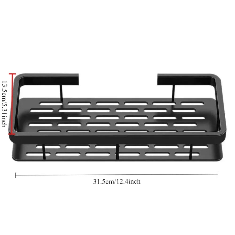 מתלה מקלחת להתקנה על קיר ללא קידוח לחדר האמבטיה