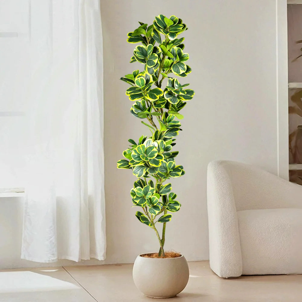 עץ פיקוס בעל ענפים טרופיים מלאכותי נעים למגע מושלם לעיצוב הבית הגינה והמשרד