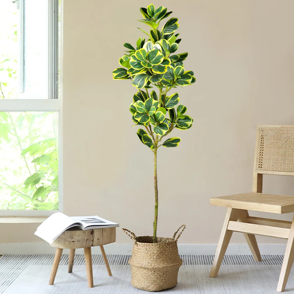 עץ פיקוס בעל ענפים טרופיים מלאכותי נעים למגע מושלם לעיצוב הבית הגינה והמשרד