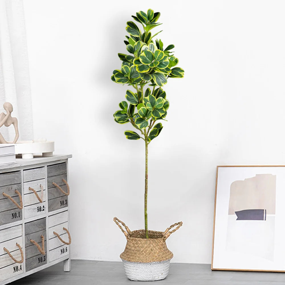 עץ פיקוס בעל ענפים טרופיים מלאכותי נעים למגע מושלם לעיצוב הבית הגינה והמשרד